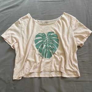 Local Motion Cropped Wide Neck Tee